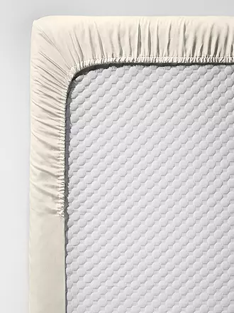 FLEURESSE | Drap-housse en satin Royal Uni 180x200cm Crème | creme